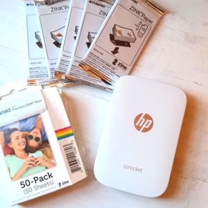 HP  white Sprocket photo printer